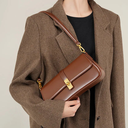 Women Genuine Leather Shoulder Bag Female Fashion Handbag Totes Small Underarm Bag Casual Daybag Mini Purse -KG1313