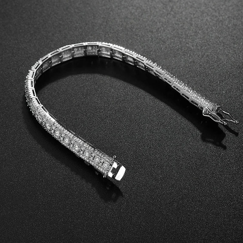 Luxury GRA Certified Full Moissanite Diamond Tennis Bracelet D Color For Woman Man 925 Couple Chain Bracelets Bangle Gift