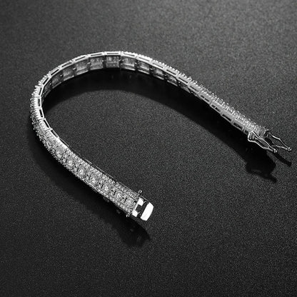GRA Certified Full Moissanite Diamond Tennis Bracelet D Color For Woman Man 925 Silver Couple Chain Bangle Bracelets Gift