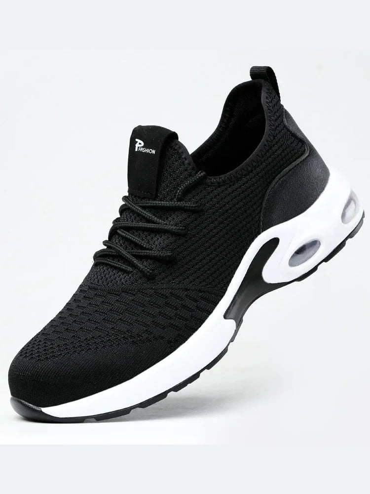 Lightweight Design Men Safety Shoes Steel Toe Cap Work Sneakers Men Protective Shoes Anti-smash Anti-puncture Indestructible