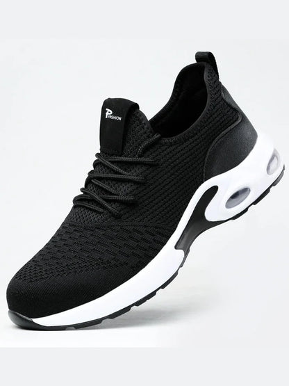 Lightweight Design Men Safety Shoes Steel Toe Cap Work Sneakers Men Protective Shoes Anti-smash Anti-puncture Indestructible