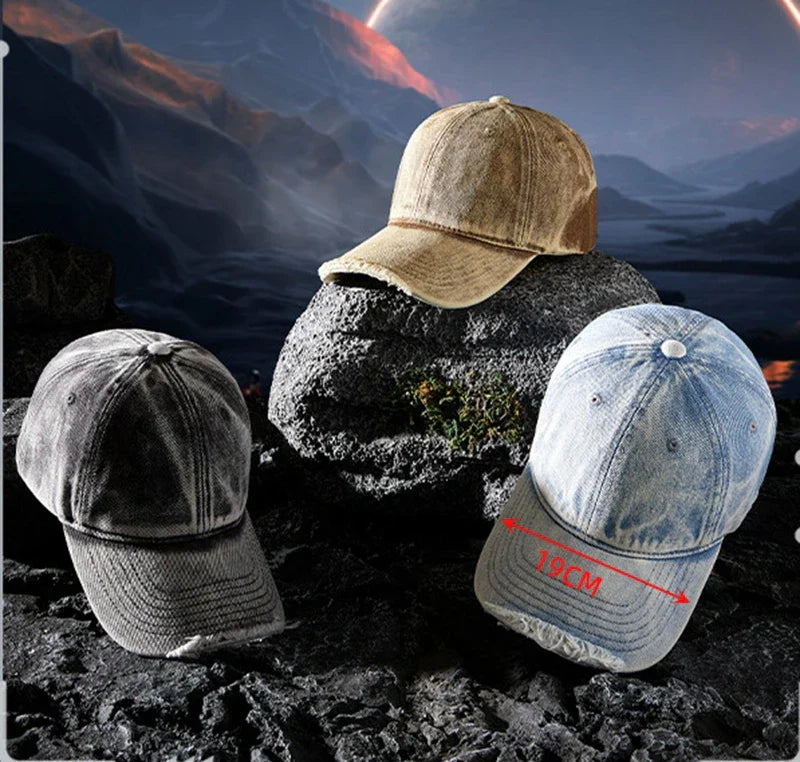 2024 Fashion New Denim Wash Do Old Vintage Baseball Cap Lady Fashion Hiphop Snapback Hat Men Big Size Sun Caps 55-62cm