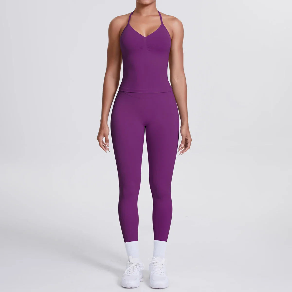 2 Piece Yoga Clothes Women Tracksuit Athletic Wear Pilates Fitness Suit Gym Workout Push Up Clothes Sports Bra Leggings Suit