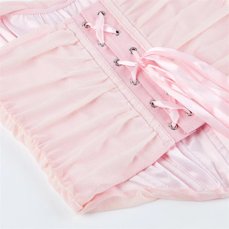 Corset Halter Crop Top Women Camisole Short Cropped Tank Tops Summer Sexy Elegant Nightclub Evening Party Female Clothes