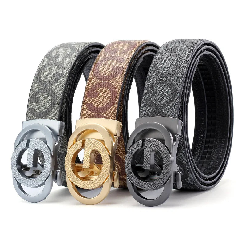 Top-quality cowhide and leather men's belt, fashionable and casual luxury brand jeans belt, multifunctional design men's belt