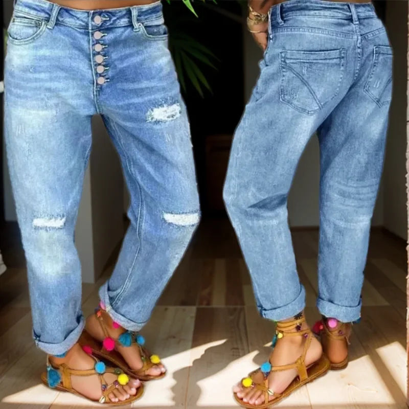 Calça Mom Jeans Flare Cintura Alta