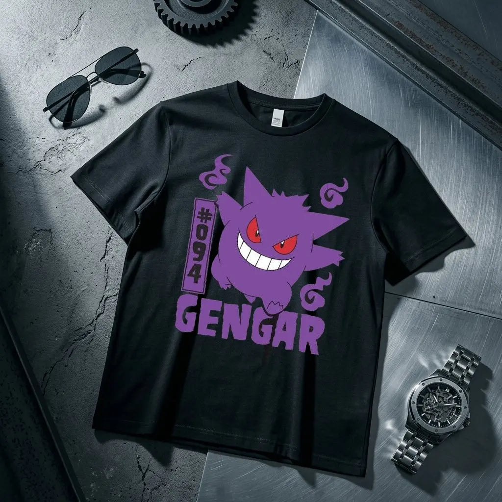 Gengar Kids T Shirt Men Women Cotton Short Sleeve Tee Anime Print Tops Streetwear Parent-child Clothing