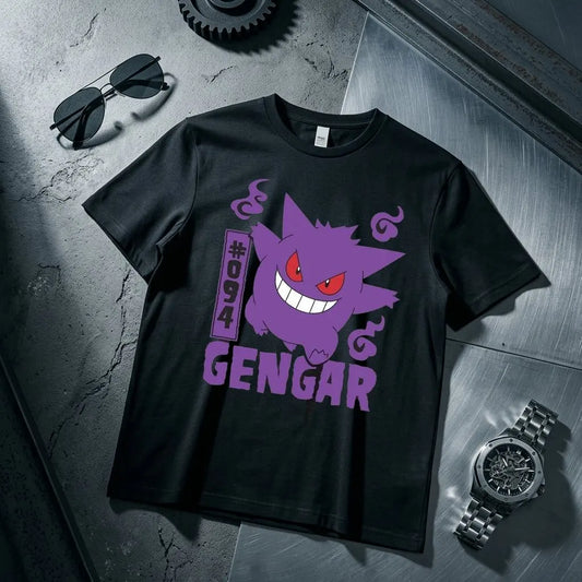 Gengar Kids T Shirt Men Women Cotton Short Sleeve Tee Anime Print Tops Streetwear Parent-child Clothing