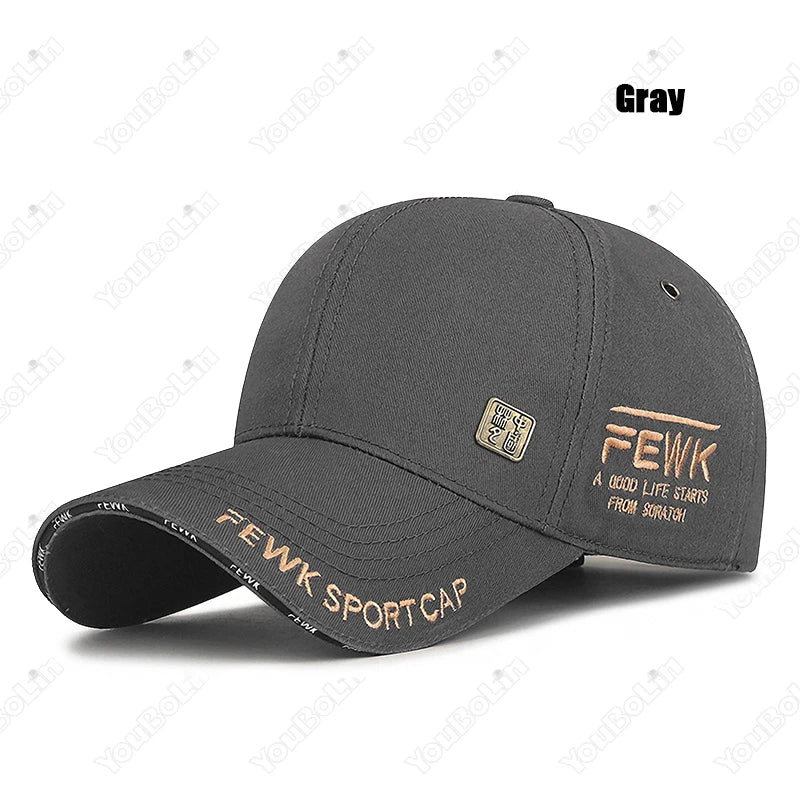 High Quality Chinese Style FEWK Letter Embroidery Cotton Adjustable Baseball Cap Sun Hat Trucker Caps Dad Hats