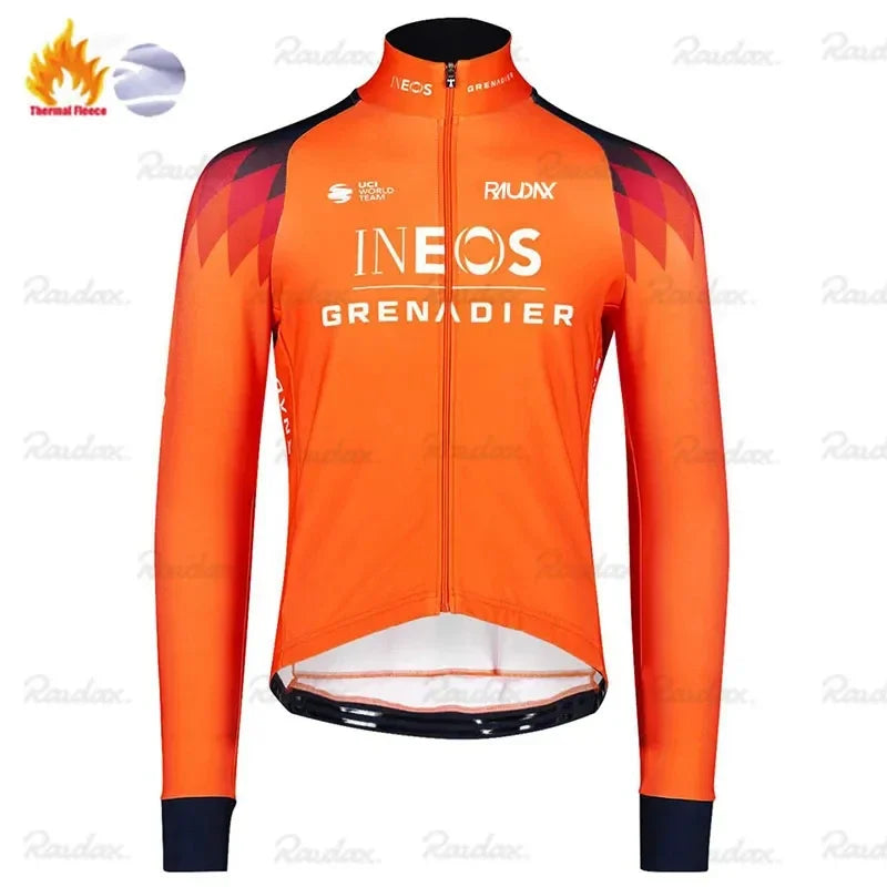 Grenadier Winter Cycling Jackets Long Sleeves Fleece Cycling Clothing MTB Cycling Bib Pants Set Warm Road Bike Sportswear