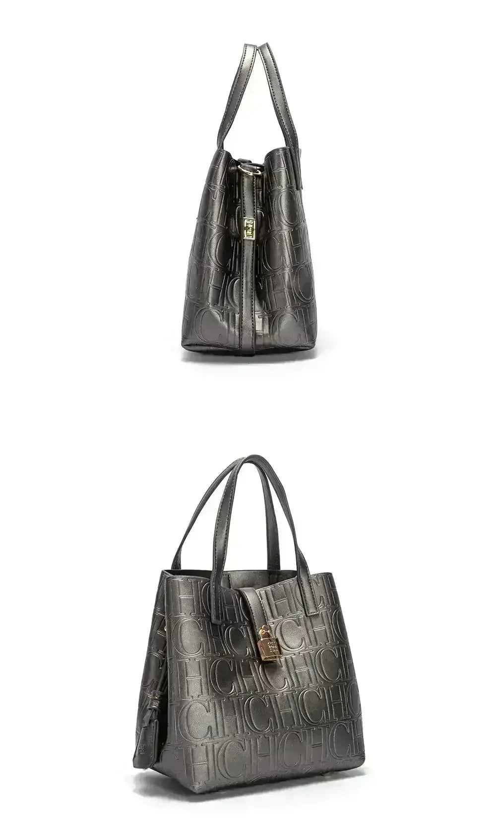 Large Capacity Handbag Luxury Brand Temperament Letter Print with Lock Design 2025 Trendy Women's Crossbody Bag