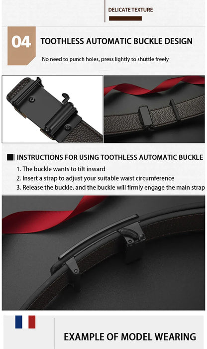 1pc Fashion Business Men'S Belt Genuine Luxury Brand Belt Automatic Buckle Belt PU Leather Soft Belt With Cargo Pants Jeans Belt