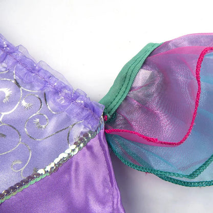 NEW Casual Ariel Mermaid Costume for Toddler Dress up Party Girls Siren Disguise Halloween Princess Apparel Fairy Little Mermaid