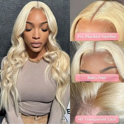 30 40 Inch 13x6 Lace Frontal Wig 613 Blonde Body Wave 13x4 Lace Front Wig Pre plucked Brazilian Human Hair Wigs 200 Density
