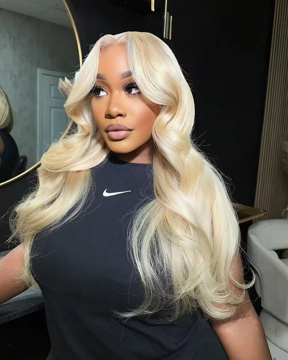 13x6 HD Transparent 613 Blonde Lace Frontal Human Hair Wigs Body Wave Lace Wigs Tuneful 613 Blonde Lace Front Human Hair Wigs