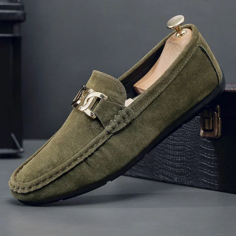 Fashion Suede Men Casual Shoes  Breathable Comfort Slip-on Mens Driving Shoes Luxury Brand Men Loafers Mens Lazy Shoes Moccasin