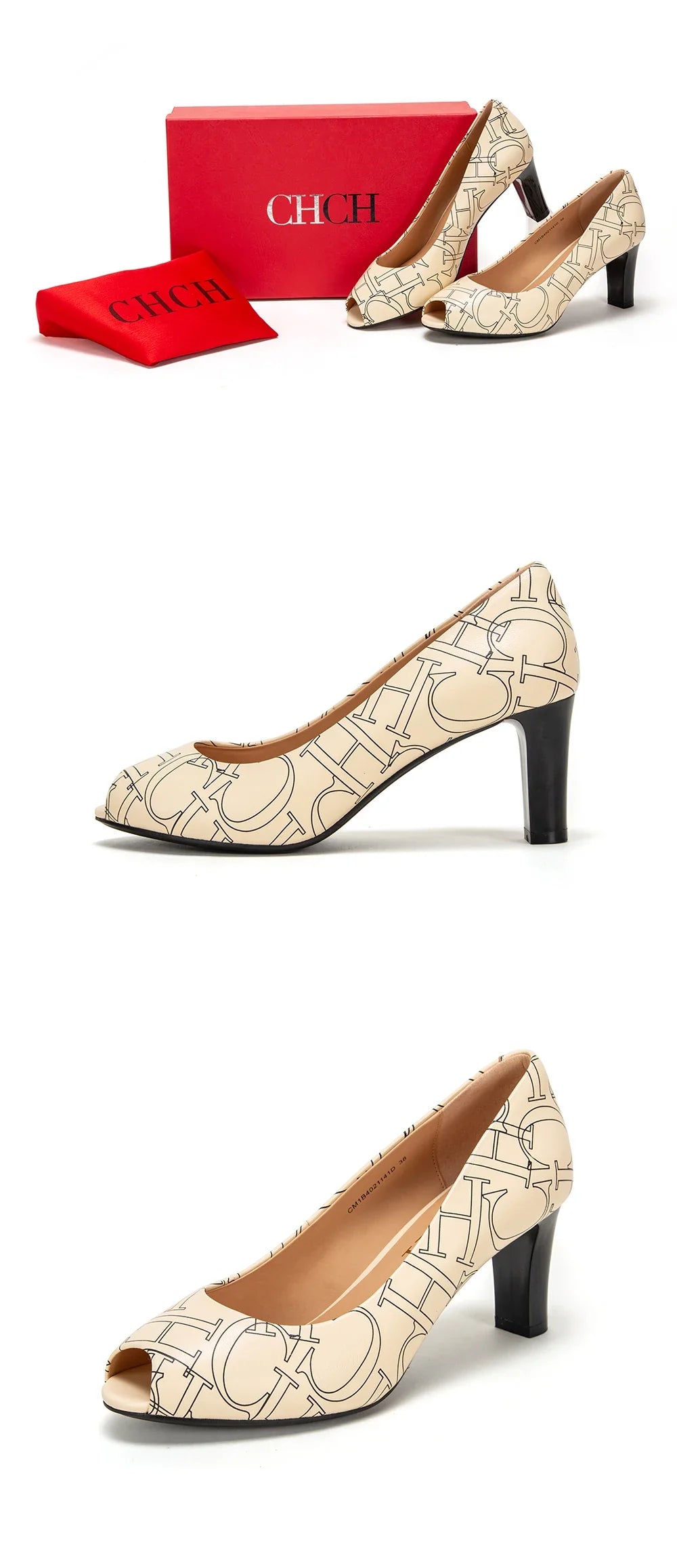 Women's Sandals High Heel Leather Fish Mouth Design Sense Casual Shoes Dress Summer Beach
