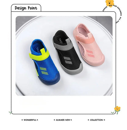 New Children Casual Mesh Shoes Boys Beach Sandals Kids Lightweight Closed Toe Baby Sport Sandals for Girls Eu Size 23-36