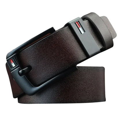 Famous Brand Design PU Leather Belt for Men Classical Alloy Pins Buckle Waist Belts Wild West Punk for Jeans Leisure Waistband