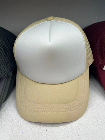 50 Color Unisex SummerTrucker Hat For Adult Net Baseball Cap Men Women Polyester Blank Mesh Adjustable Sun Hat Visor