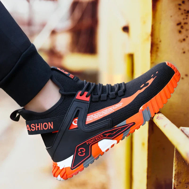 High Top Safety Protective Shoes Steel Toe Safety Shoes Men Anti-Smash Anti-Puncture Work Shoes Men Work Safety Boots fashion