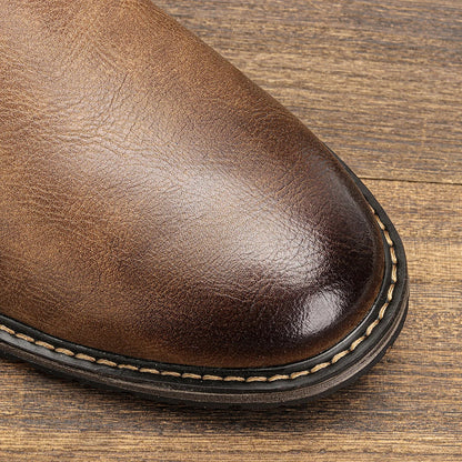 Men Casual Shoes Fashion Brand Comfortable 2025 Leather Shoes