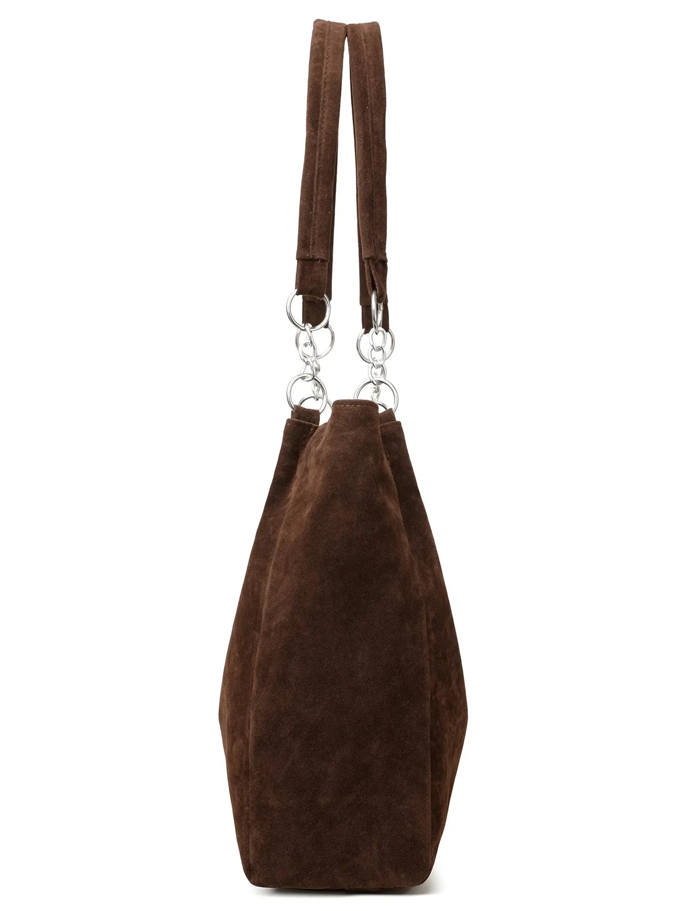 European American Autumn Winter Large Capacity Suede Women's Bag, Vintage Handbags Women Shoulder Bag, Retro Faux Suede Tote Bag