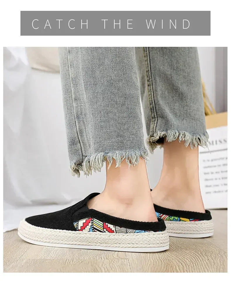 Sapatilhas Casuais Masculinas de Lona Tênis Masculino Slip-on Vulcanizado Confortáveis Sapatilhas Masculinas Mocassins Sapatos de Condução Zapatos Hombre