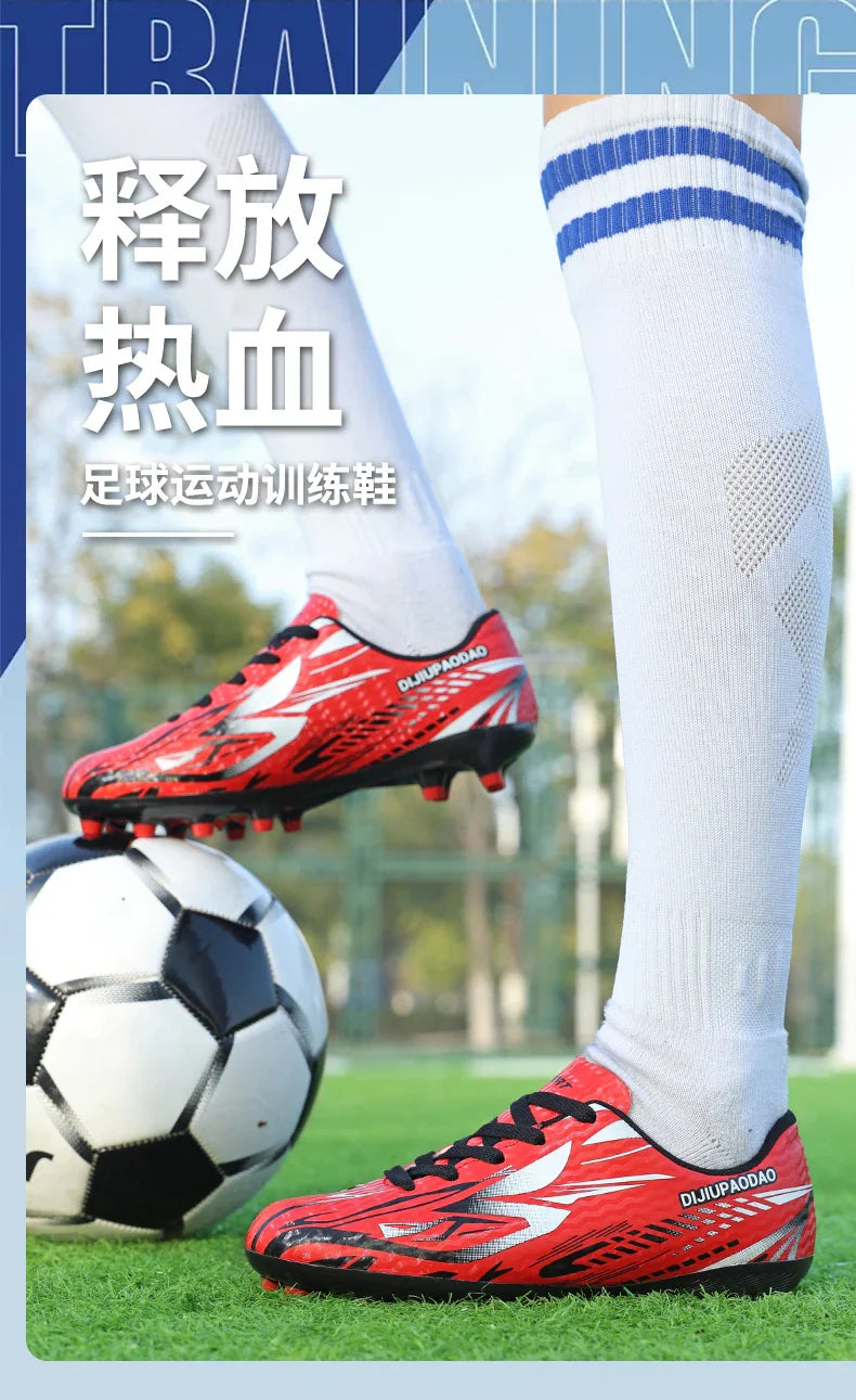 Outdoor Children's Football Shoes Low-cut Kids Soccer Shoes Sports Shoes Comfy Non-Slip Training Shoes For Boys Futsal Sneakers