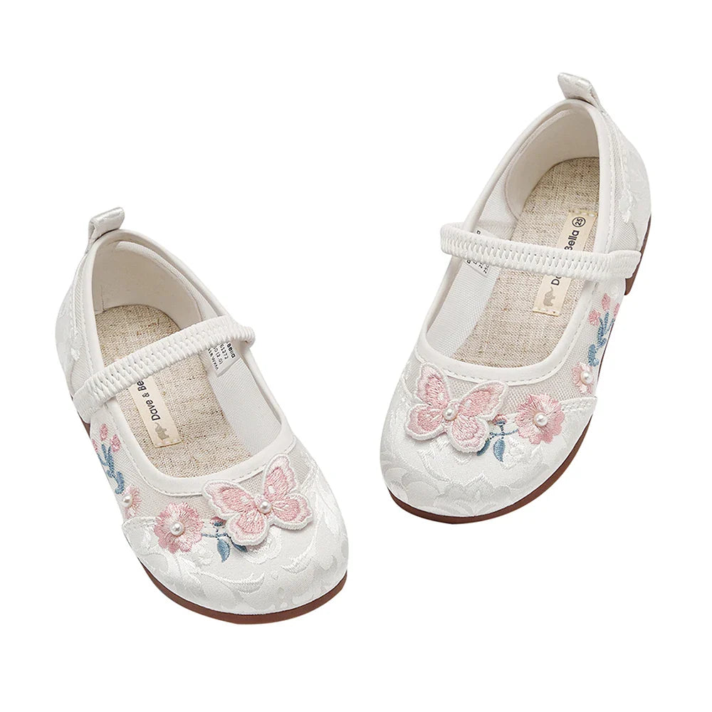 Girls Mesh Sandals Summer Children Cool Shoes Fashion Sweet Casual Party Breathable Satin Patterned Sandals DB2261272