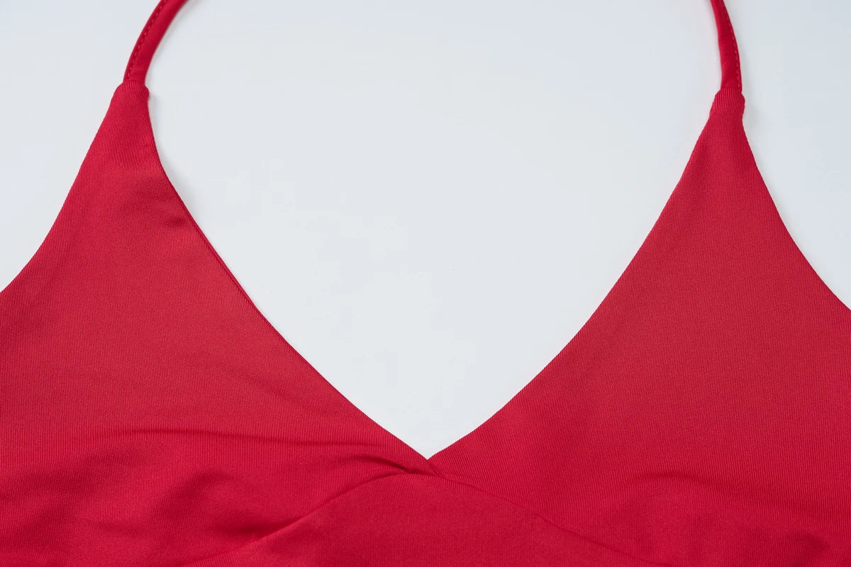 Solid Halter Backless Bandage Sexy Slim Crop Camis Top 2025 Summer Women Fashion Y2K Clothes Streetwear Festival Club