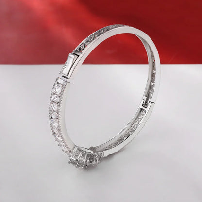 Luxury Moissanite Open Bangles 925 Sterling Silver GRA Certified Lab Diamonds Bracelets for Women Party Fine Jewelry Gifts