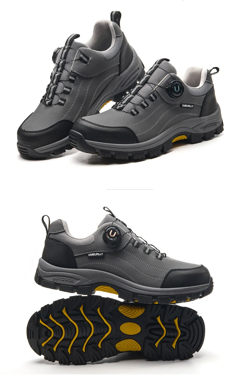 Men's Steel-Toed Safety Shoes With Anti-Crush, Anti-Puncture And Anti-Slip Soles, Fashionable Button Industrial Work Shoes