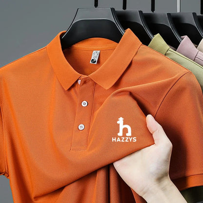 New Men's High End Brand Lape Short Sleeved Polo Shirt Summer Fashion Letter Print T-Shirt Casual Business Office Men's Clothing