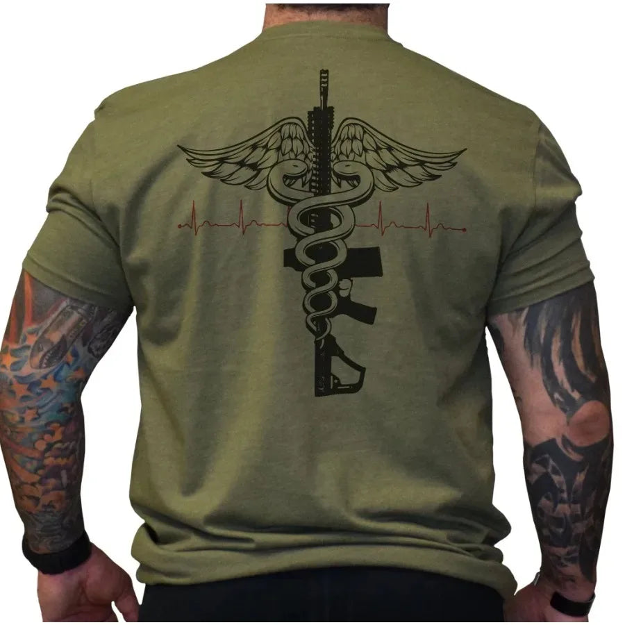 US Combat Medic Tactical Caduceus T-Shirt New 100% Cotton O-Neck Summer Short Sleeve Casual Mens T-shirt Size S-3XL