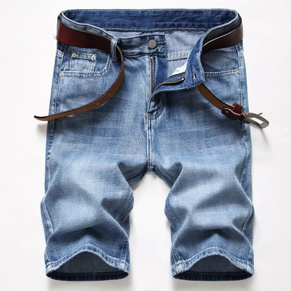 2024 New Men's Stretchy Short Jeans Fashion Casual Slim Fit High Quality Elastic Denim Shorts Male Brand Summer Clothes