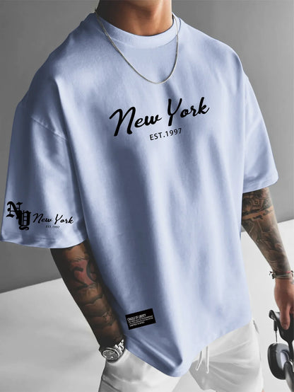 Men's Cotton Graphic T-Shirt Saint-Tropez Yacht Club Print Soft & Comfortable Casual Vacation Streetwear Tee