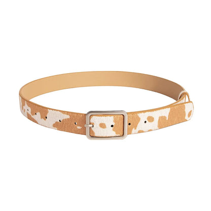 Japanese Style Square Buckle Women Belt with Shine Rhinestone PU Leather Gothic Waist Belts Leopard Punk Waistband