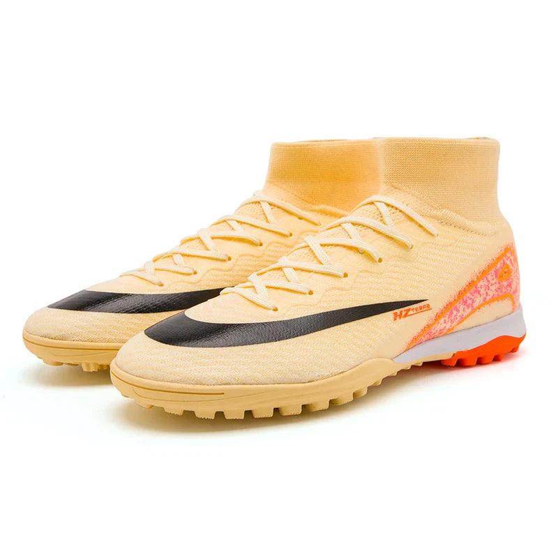 Kids Soccer Cleats for Boys and Girls Youth High-top Football Shoes Outdoor Athletic Turf Soccer Shoes