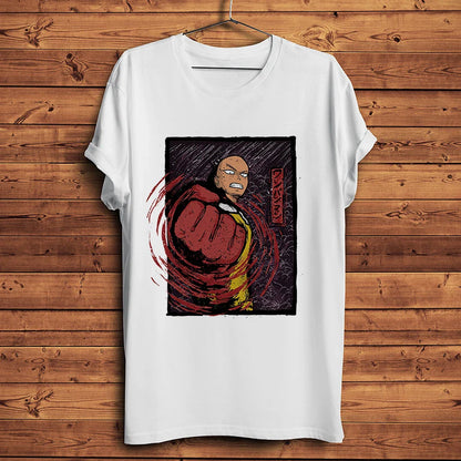one punch Hero,Saitama,OK MAN,Funny Anime Tshirt ,Men White Casual Short Sleeve T-Shirt,Unisex Streetwear,manga Tee