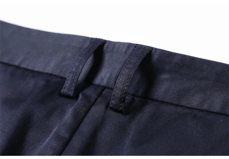 6 Colors Casual Shorts Men Summer New Fashion Business Straight Elastic Thin Short Pants High Quality Male Clothes Khaki Beige