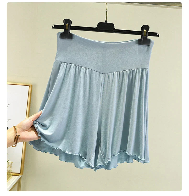 Modal Summer Shorts Sleep Bottoms Women Pure Color Casual Sleepwear Pants 2026 Loose Short Home Wide Leg Pants