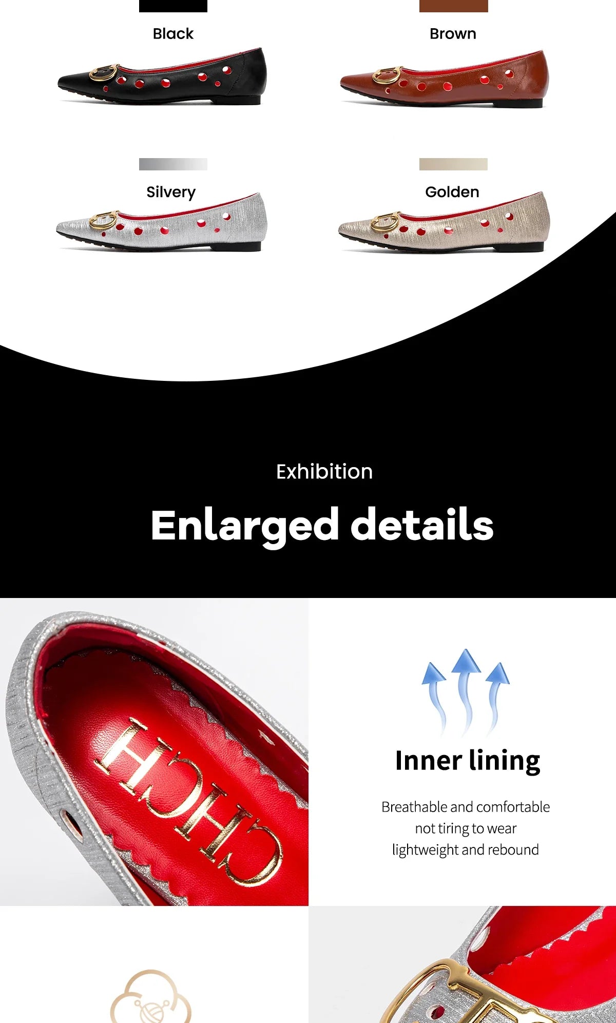 2025 Women's Flat Shoes New Punching Design Pointed Woman Shoes Simple Anti slip