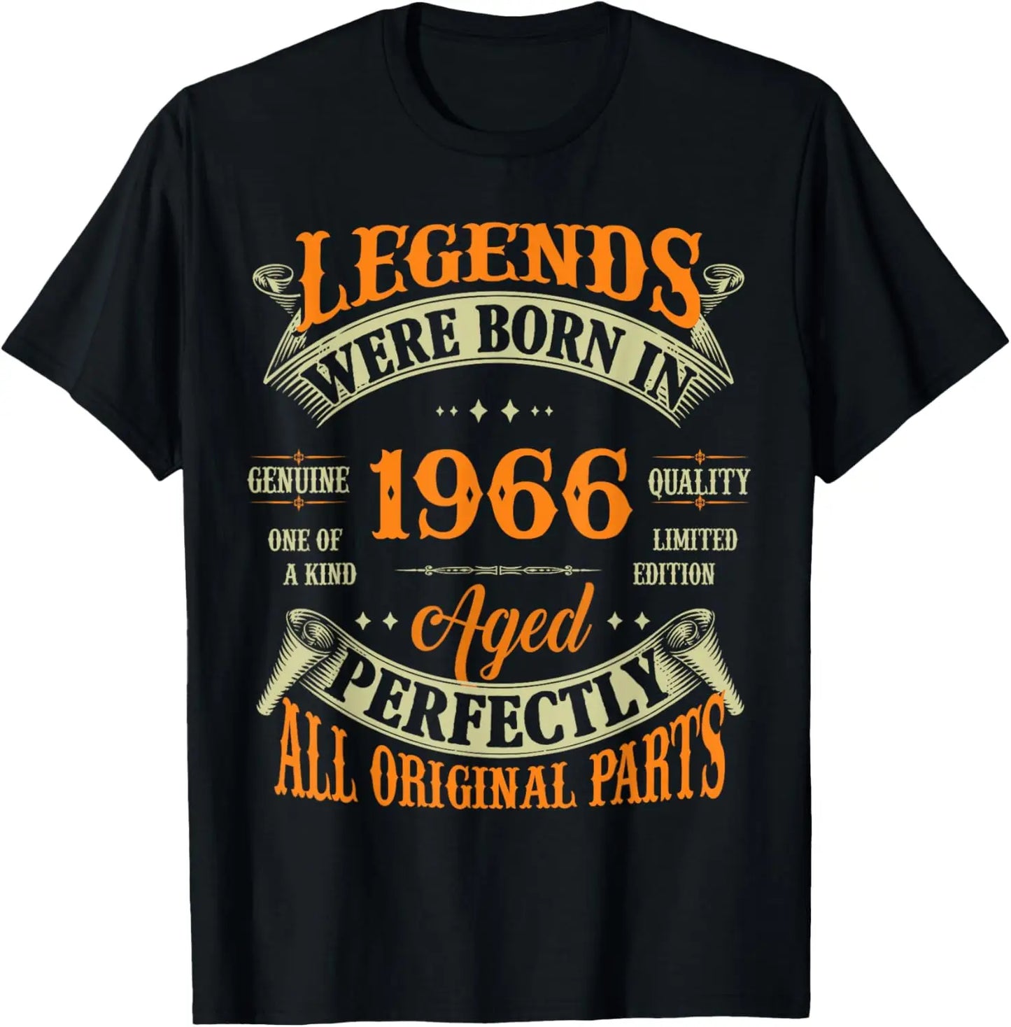 Vintage Legend Born in 1966 59th Birthday Tee 59 Years Old T-Shirt Custom Printed Graphic T Shirts Mens Clothing Ropa Hombre