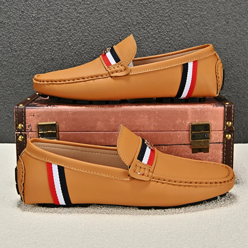 Loafers Men Driving Shoes Casual Shoes Comfortable Classic PU Leather Loafers Business Shoes Slip on Walking Men Loafers Shoes