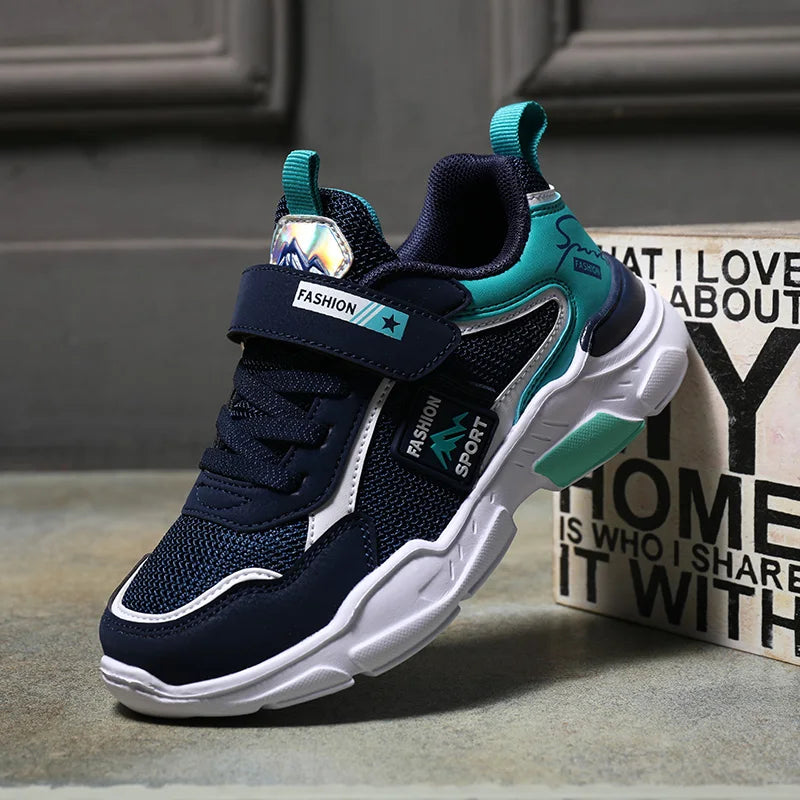 Kids Mesh Running Shoes Fashion Youngsters Teens Casual Walking Students Sneakers Breathable Soft Children Outdoor Sports Tennis