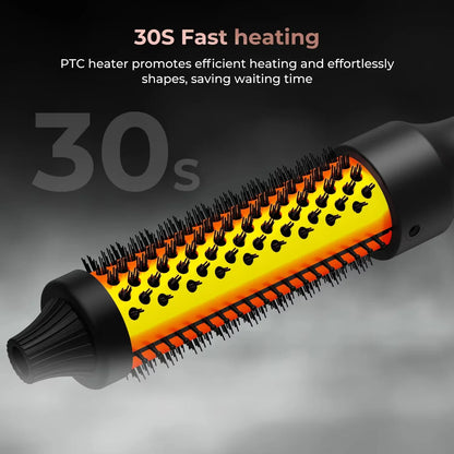 2026 New Curling Thermal Brush PTC Heated Curling Iron Round Brush 32mm Hair Curler Hot Volumizing Brush Styler