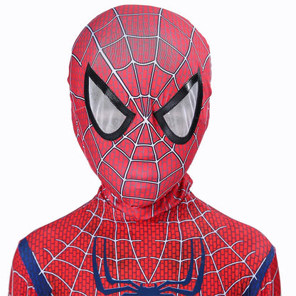 New Remy Jumpsuit with Halloween Superhero Web Spider Mask Costume for Boys Girls Soft Breathable Fabric Party Dress Up Cosplay