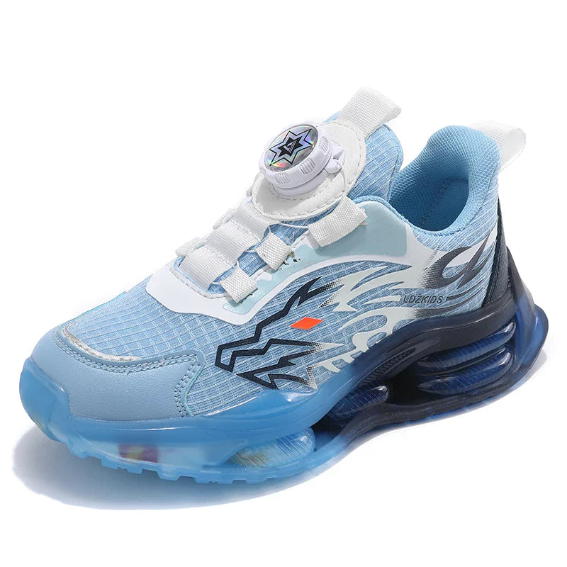 New Anti-skid Leather Kids Sneakers for Boys Running Walking Lightweight Casual Shoes With Fashion Dragon Pattern Size 28-39