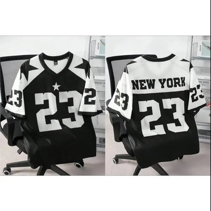 3D New York 23 Printed Men's Street Fashion Short Sleeved T-shirt Breathable Quick Drying Sports Casual T-shirt